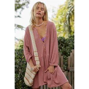 Free People / Blossom Button-up T-Shirt Dress / sz xs